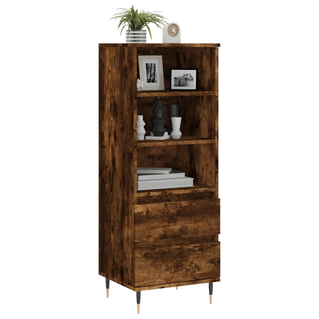 Visoka komoda boja hrasta 40x36x110 cm od konstruiranog drva