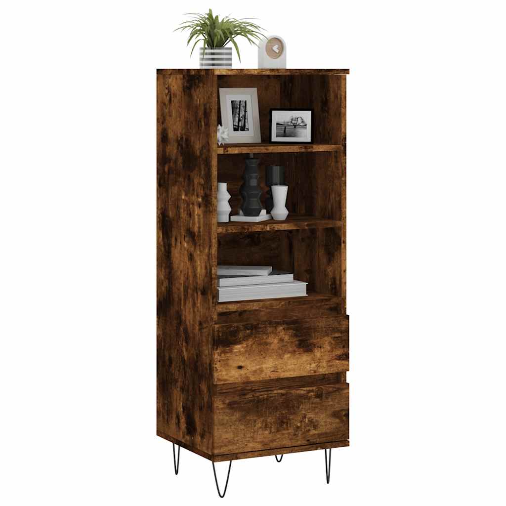 Visoka komoda boja hrasta 40x36x110 cm od konstruiranog drva