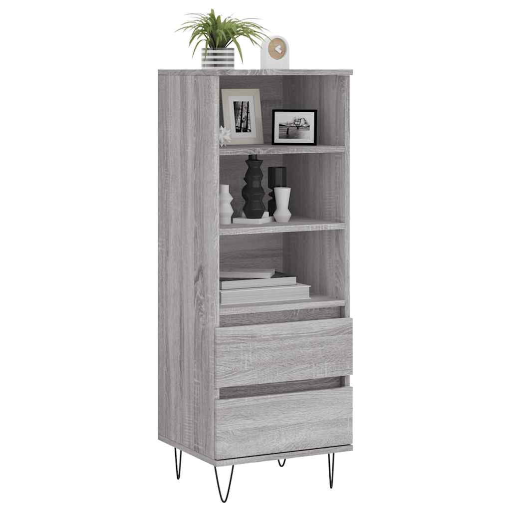 Visoka komoda boja hrasta 40x36x110 cm od konstruiranog drva