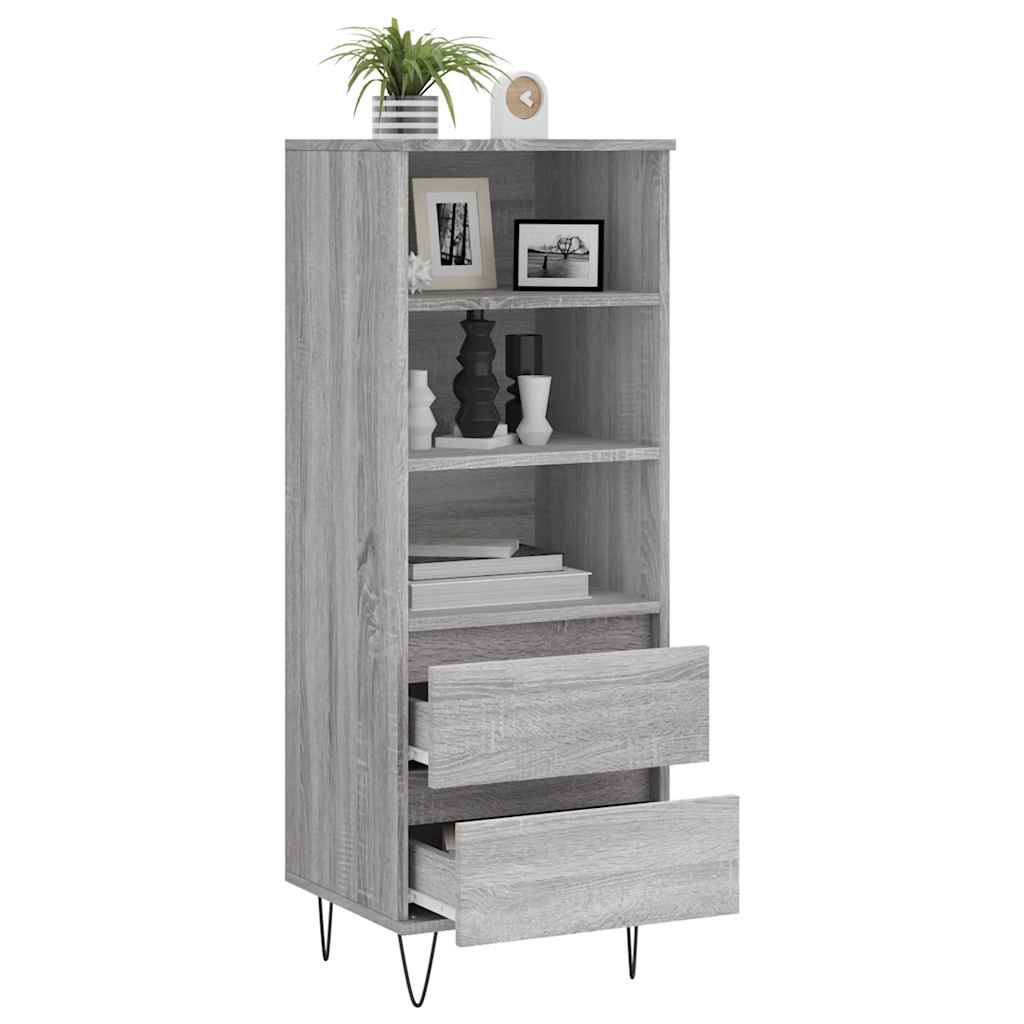Visoka komoda boja hrasta 40x36x110 cm od konstruiranog drva