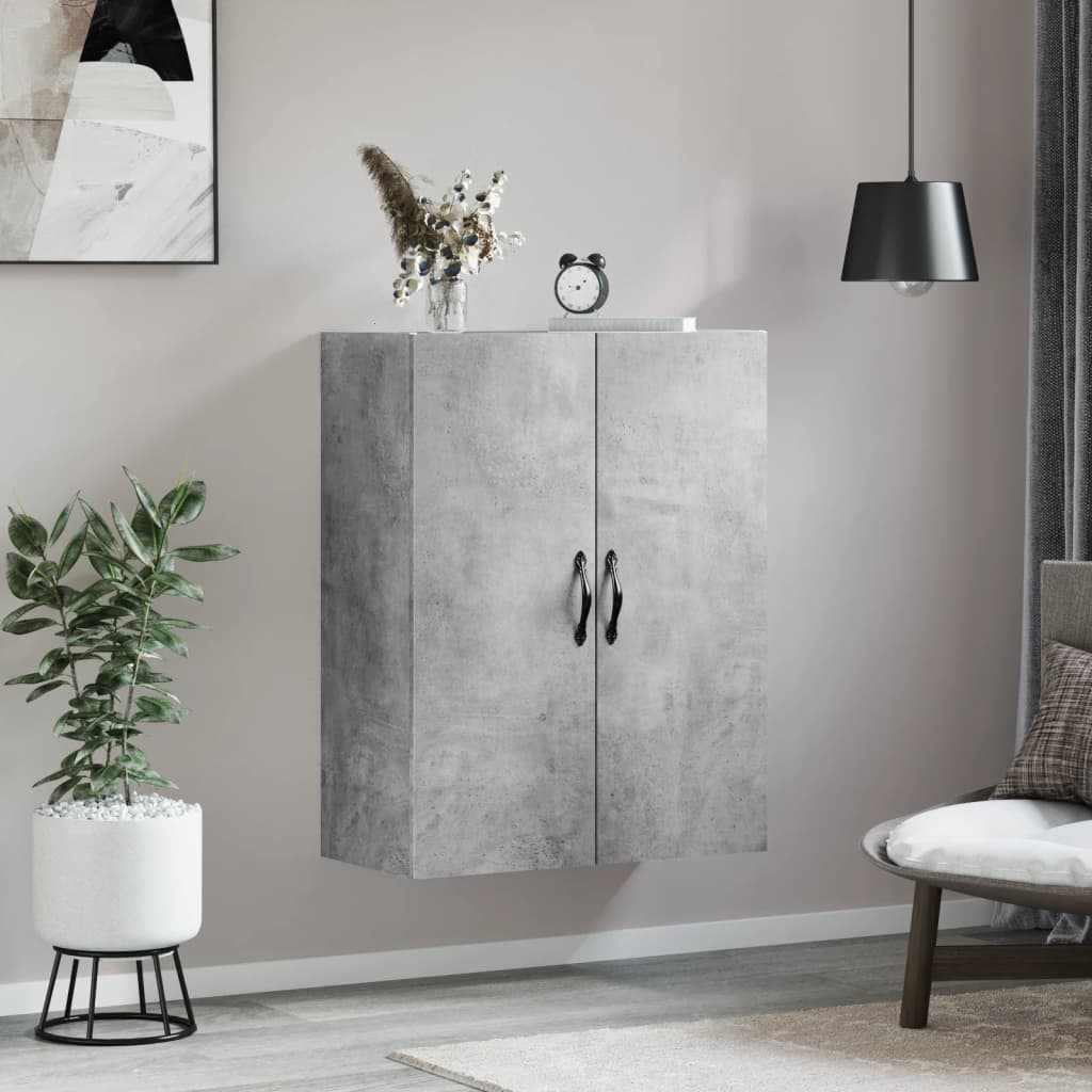 Zidni ormarić siva boja betona 69,5x34x90 cm konstruirano drvo