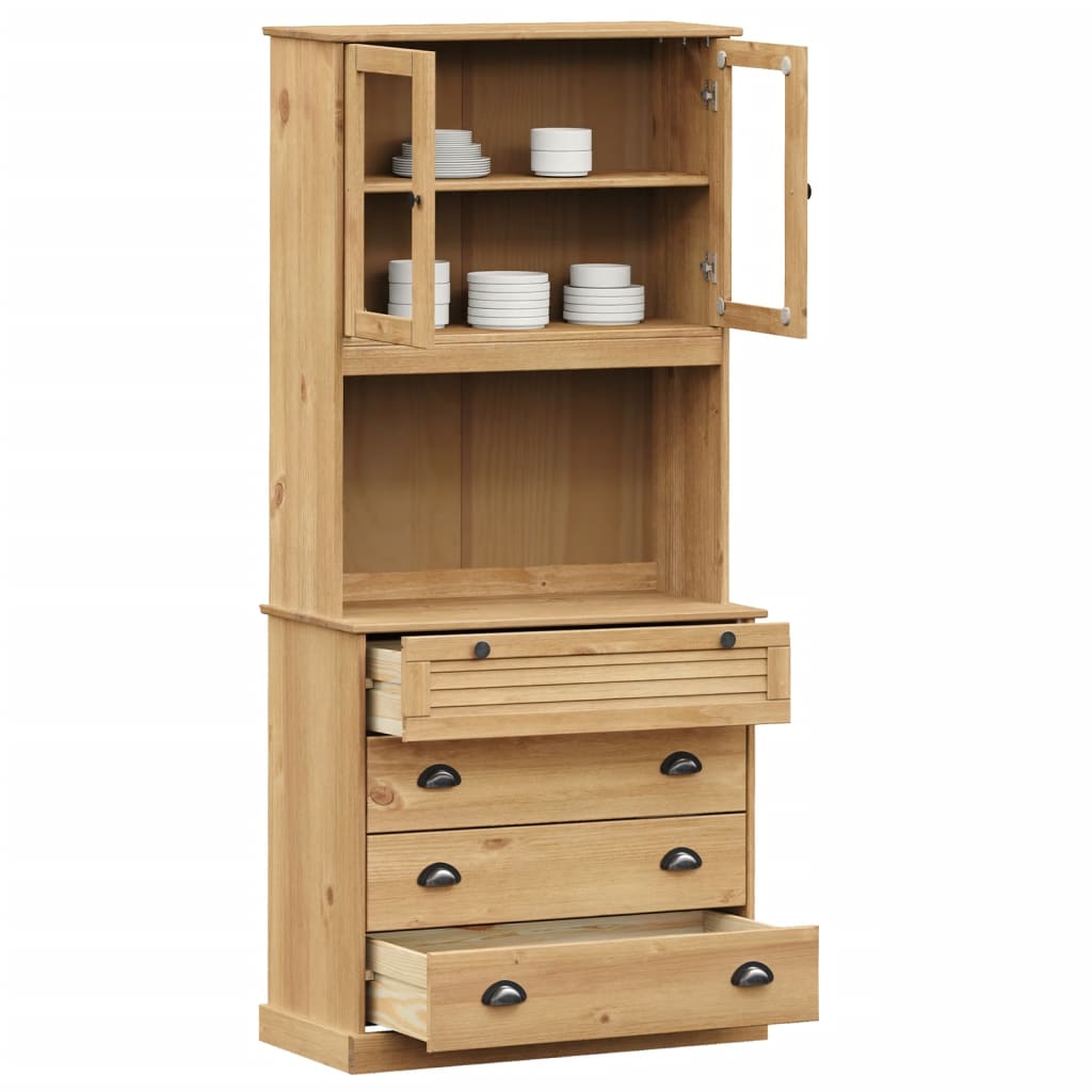 Visoka komoda VIGO 80 x 40 x 176 cm od masivne borovine