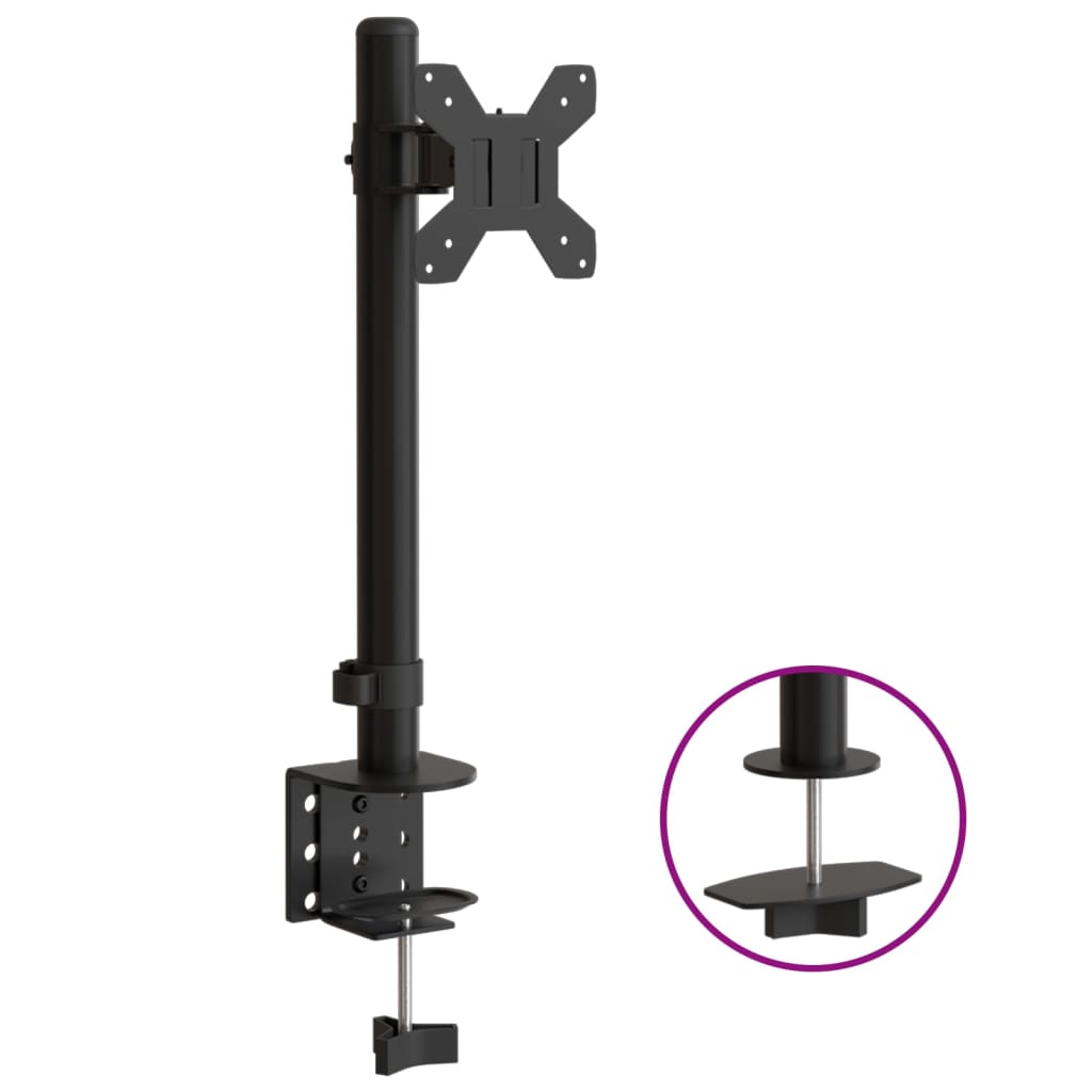 Nosač za monitor crni čelični VESA 75/100 mm
