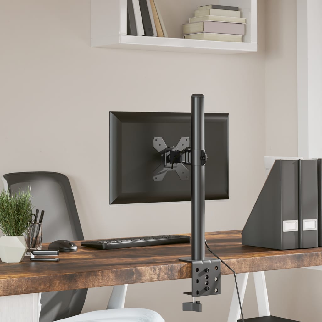 Nosač za monitor crni čelični VESA 75/100 mm