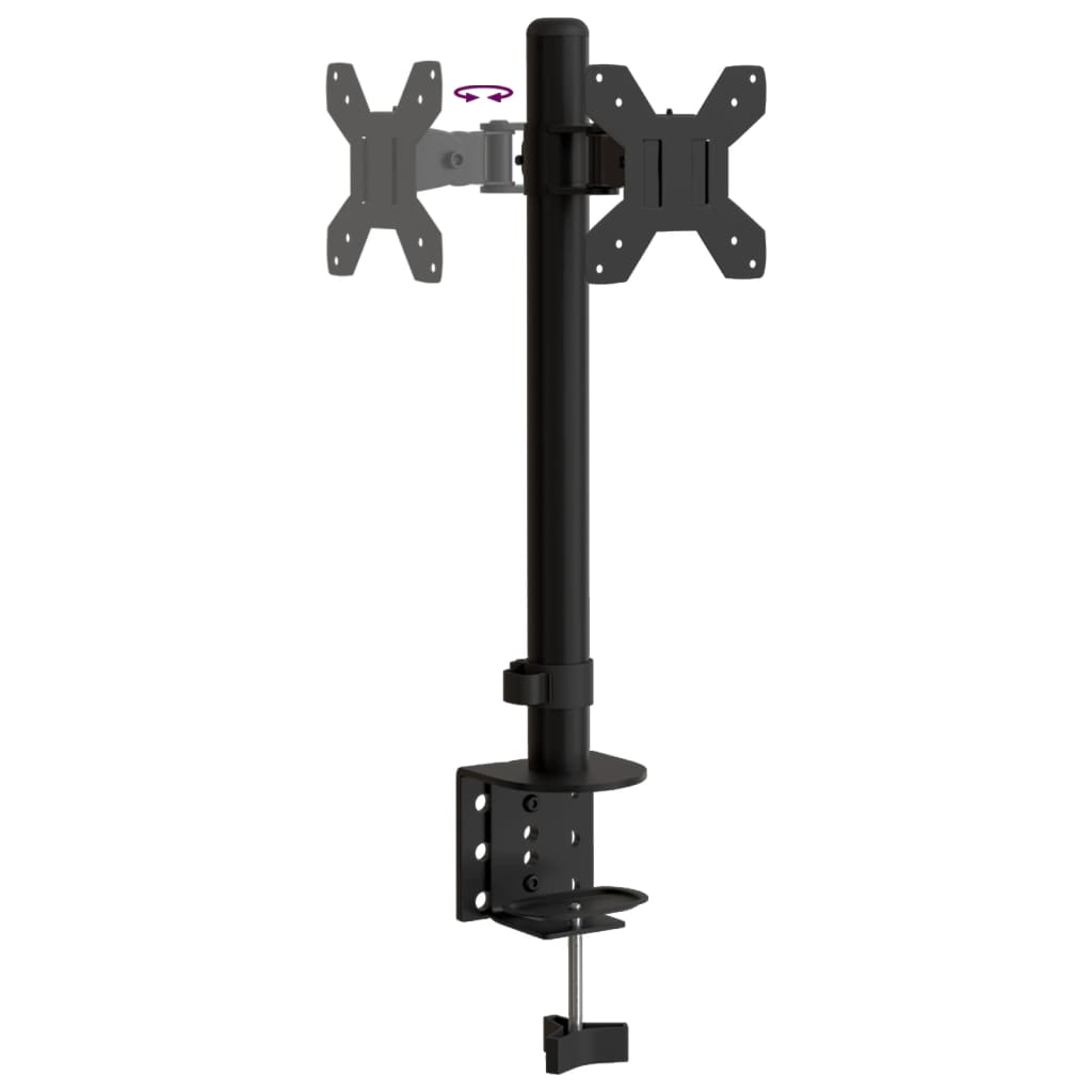 Nosač za monitor crni čelični VESA 75/100 mm