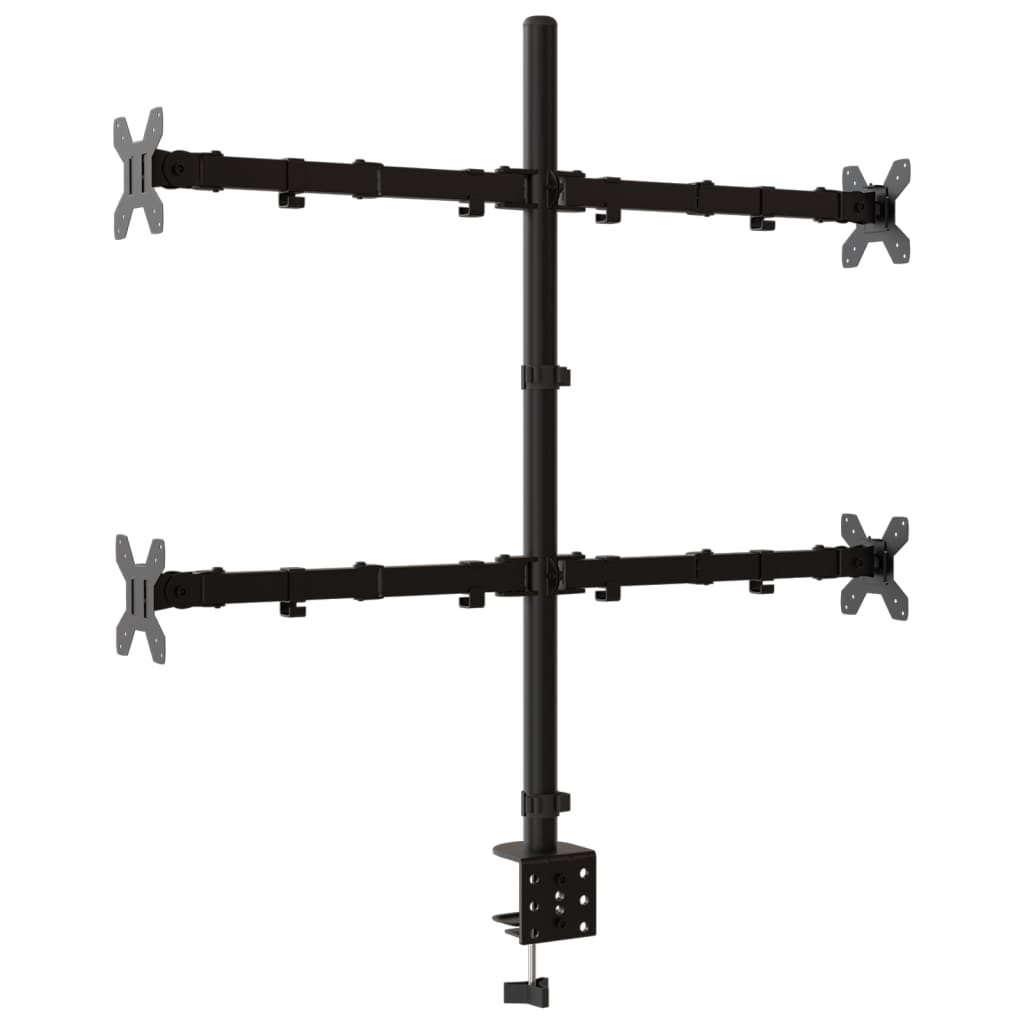 Nosač za monitor crni čelični VESA 75/100 mm