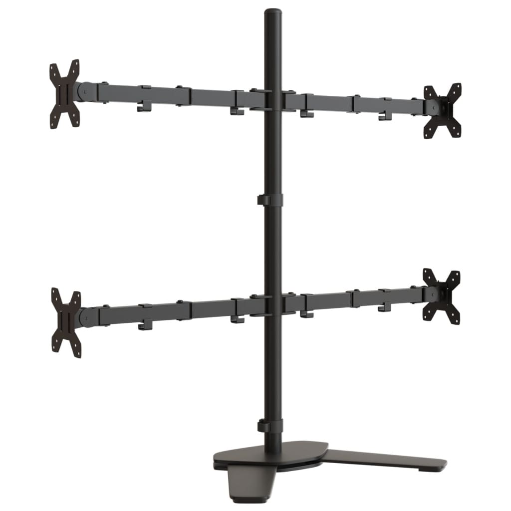 Nosač za monitor crni čelični VESA 75/100 mm