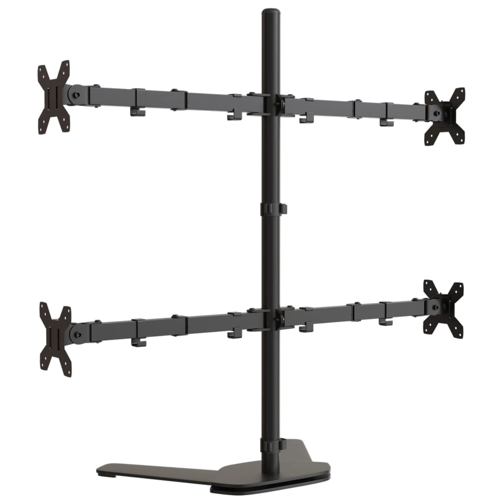 Nosač za monitor crni čelični VESA 75/100 mm