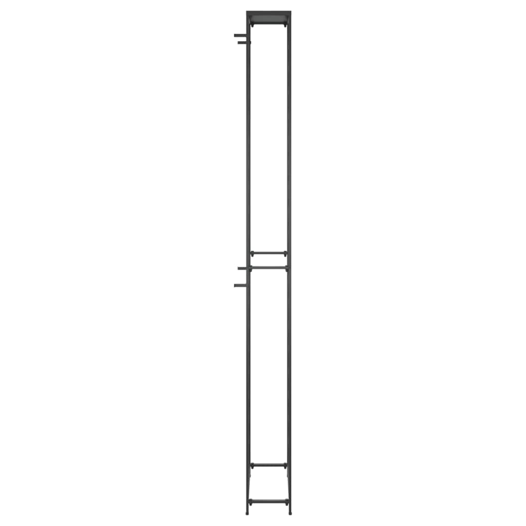 Stalak za vino za 95 boca crni 54 x 18 x 200 cm kovano željezo