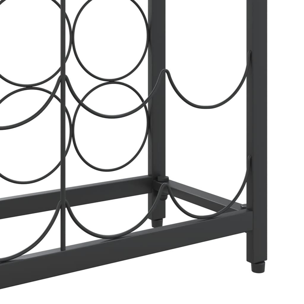Stalak za vino za 95 boca crni 54 x 18 x 200 cm kovano željezo