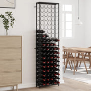 Stalak za vino za 95 boca crni 54 x 18 x 200 cm kovano željezo