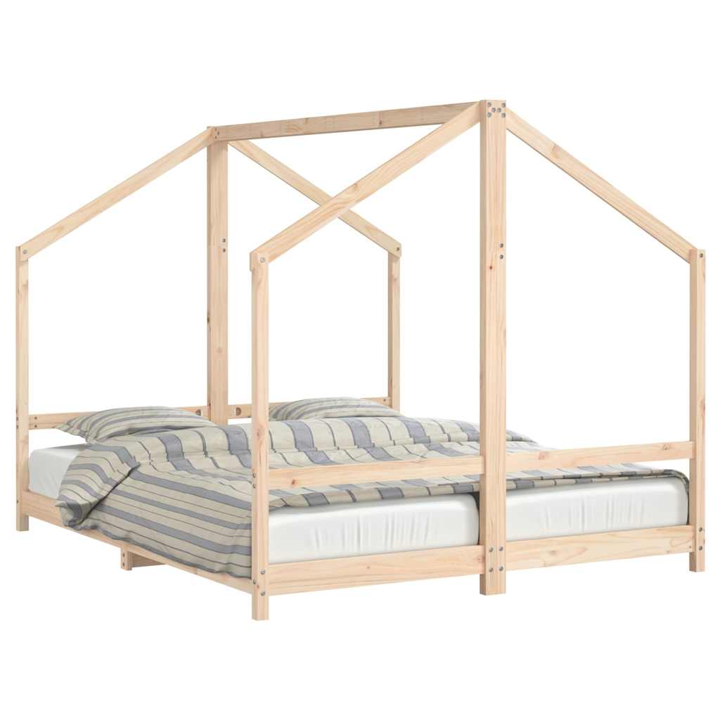 Okvir za dječji krevet 2 x (80 x 200) cm od masivne borovine