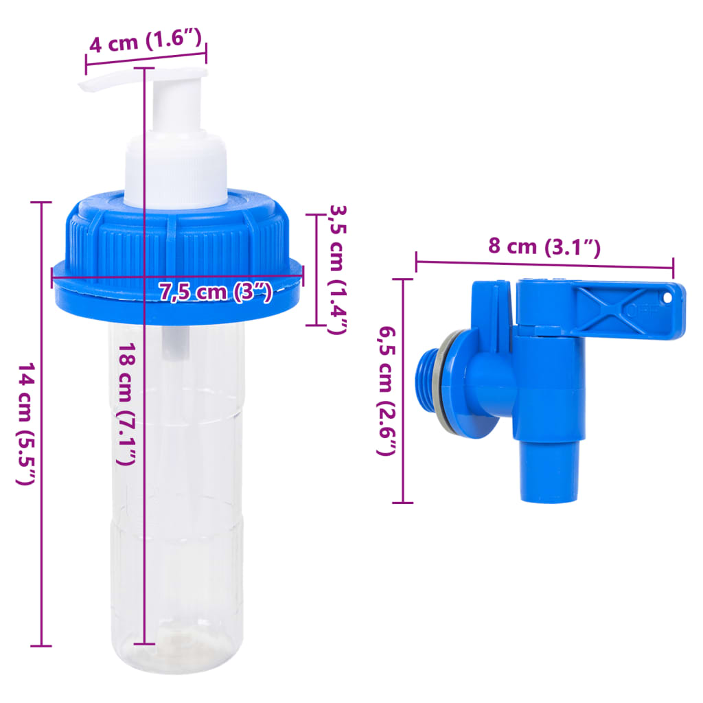 Spremnik za vodu sa slavinom i dozatorom sapuna 20 L plastični