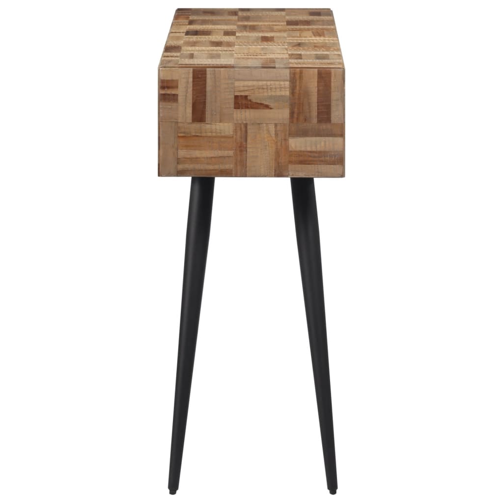 Konzolni stol 110 x 34 x 80 cm od masivne obnovljene tikovine