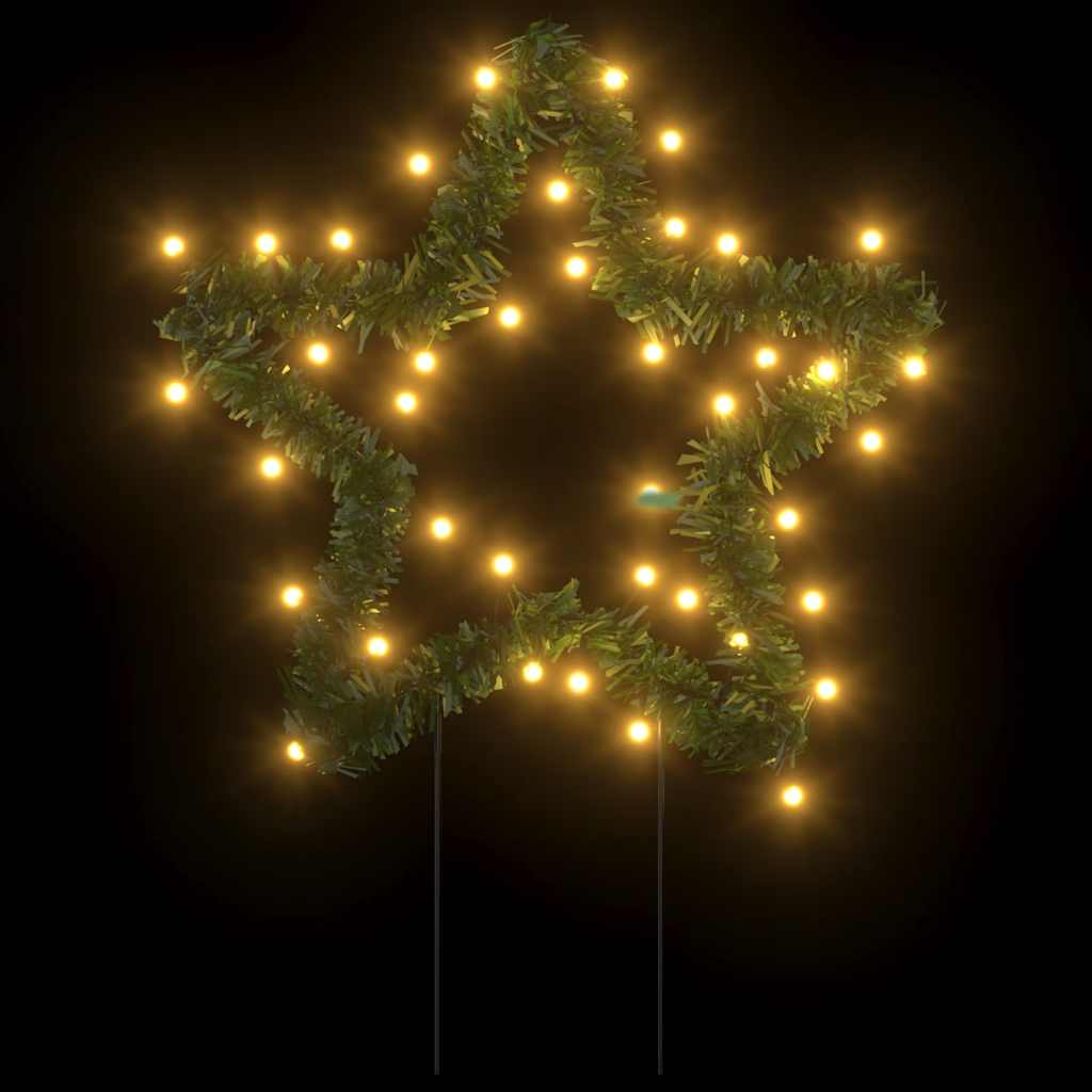Ukrasna božićna svjetla sa šiljcima 3 kom zvijezde 50 LED 29 cm