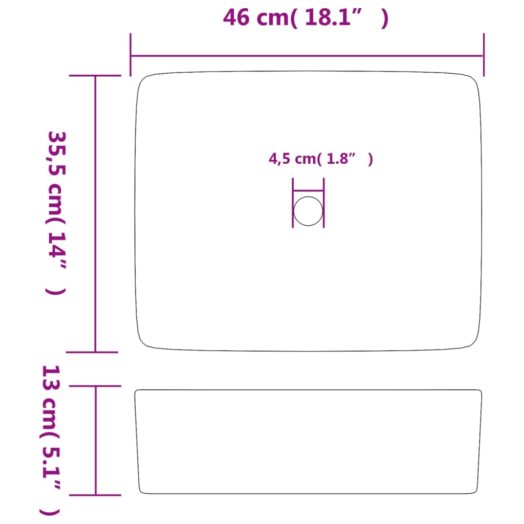 Nadgradni umivaonik sivo-plavi 46 x 35,5 x 13 cm keramički
