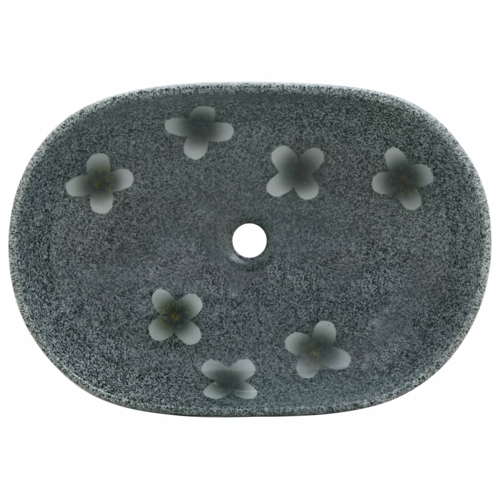 Nadgradni umivaonik plavi ovalni 59 x 40 x 14 cm keramički