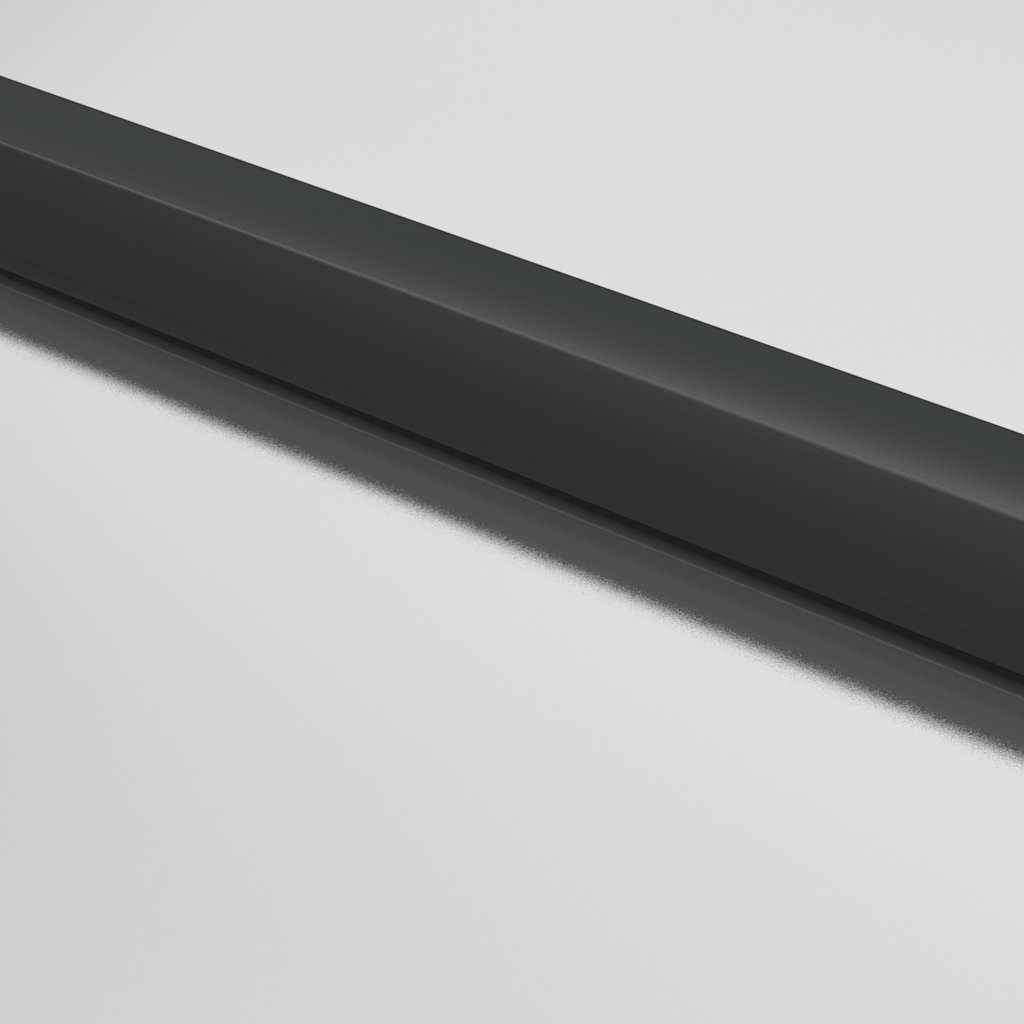 Sobna vrata tanka crna 83 x 201,5 cm kaljeno staklo i aluminij