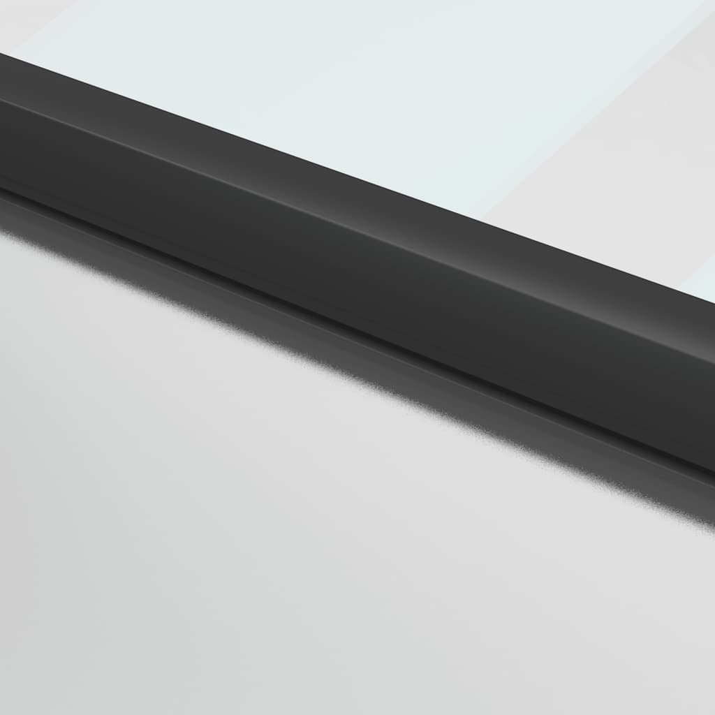 Sobna vrata tanka crna 93x201,5 cm kaljeno staklo i aluminij