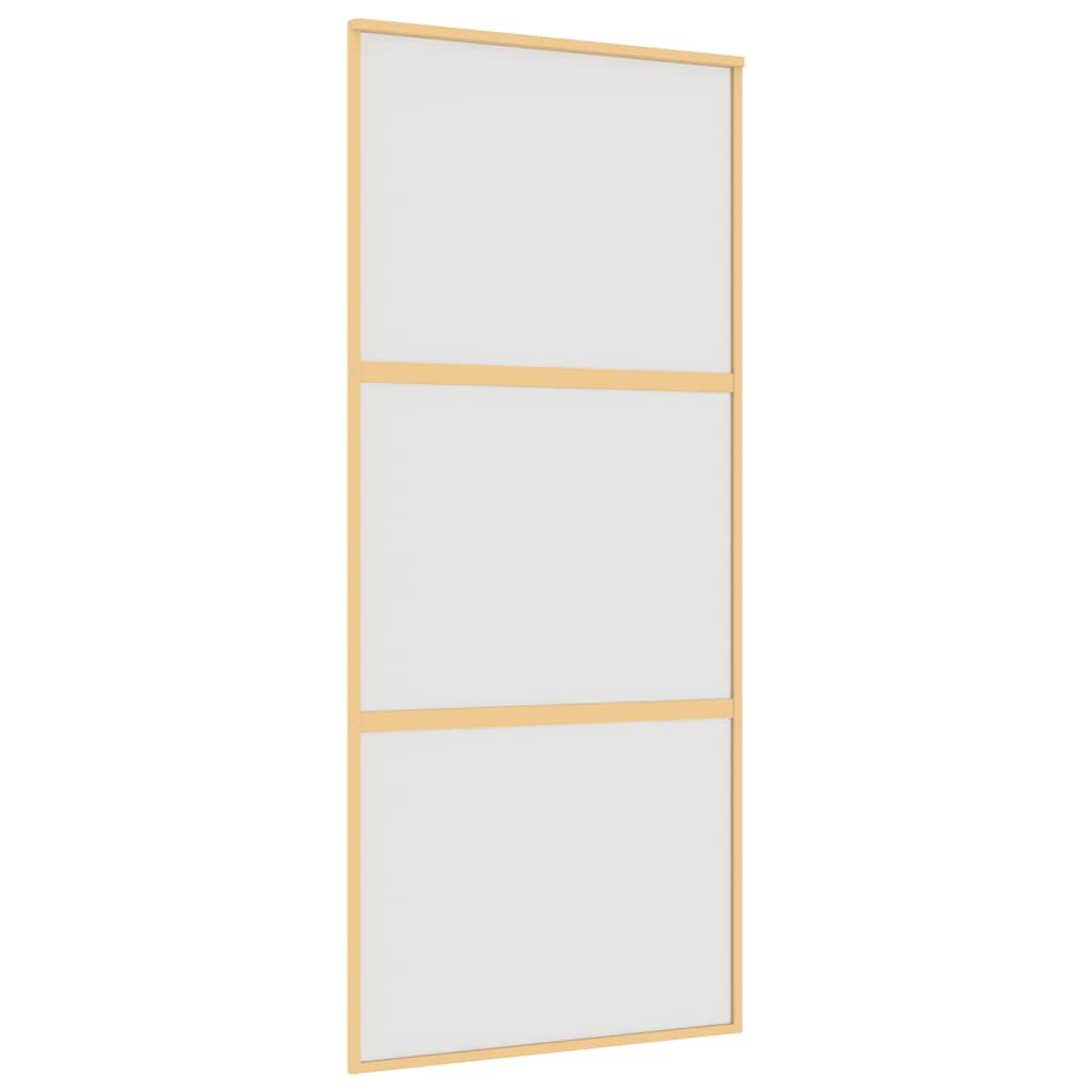 Klizna vrata zlatna 90 x 205 cm matirano staklo ESG i aluminij