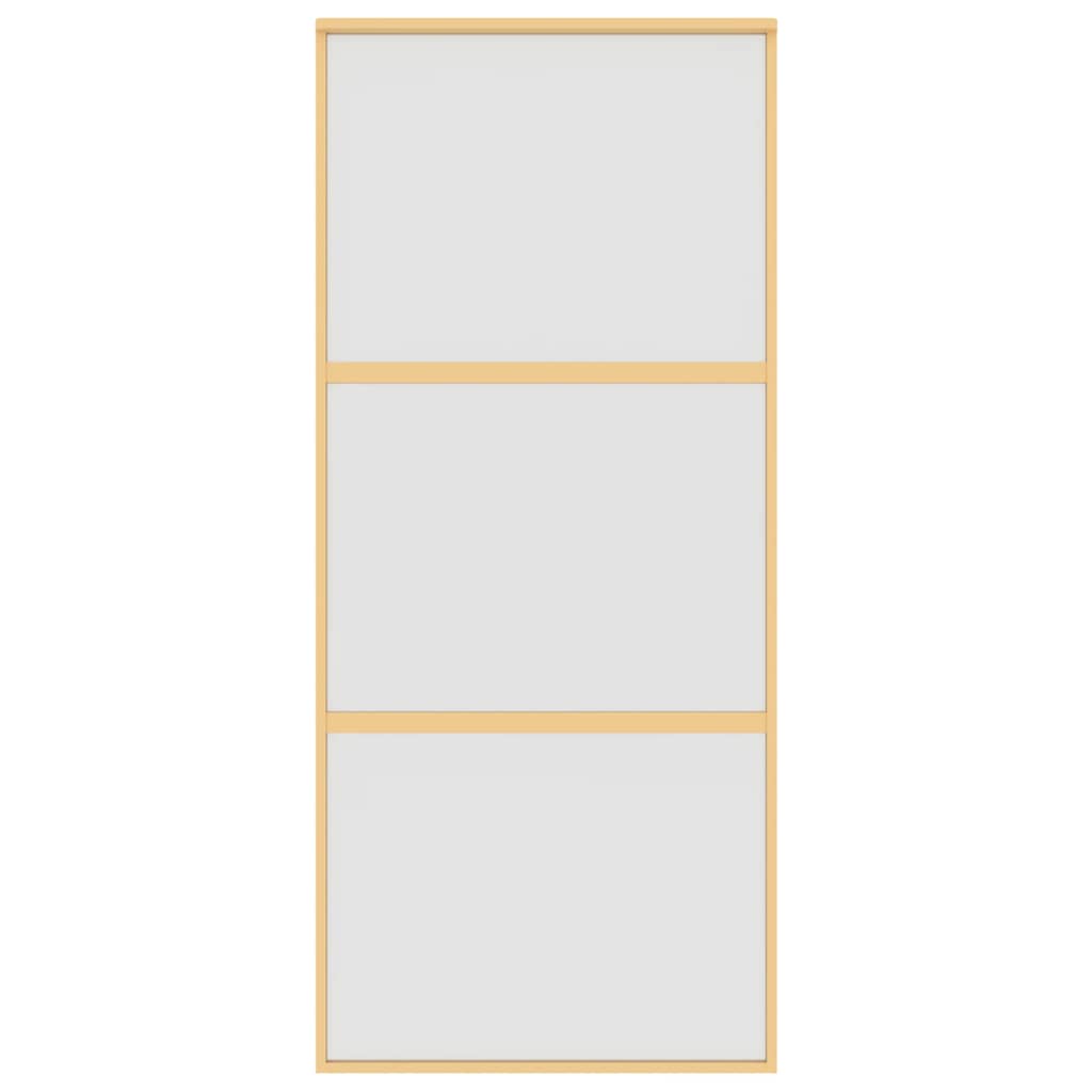 Klizna vrata zlatna 90 x 205 cm matirano staklo ESG i aluminij