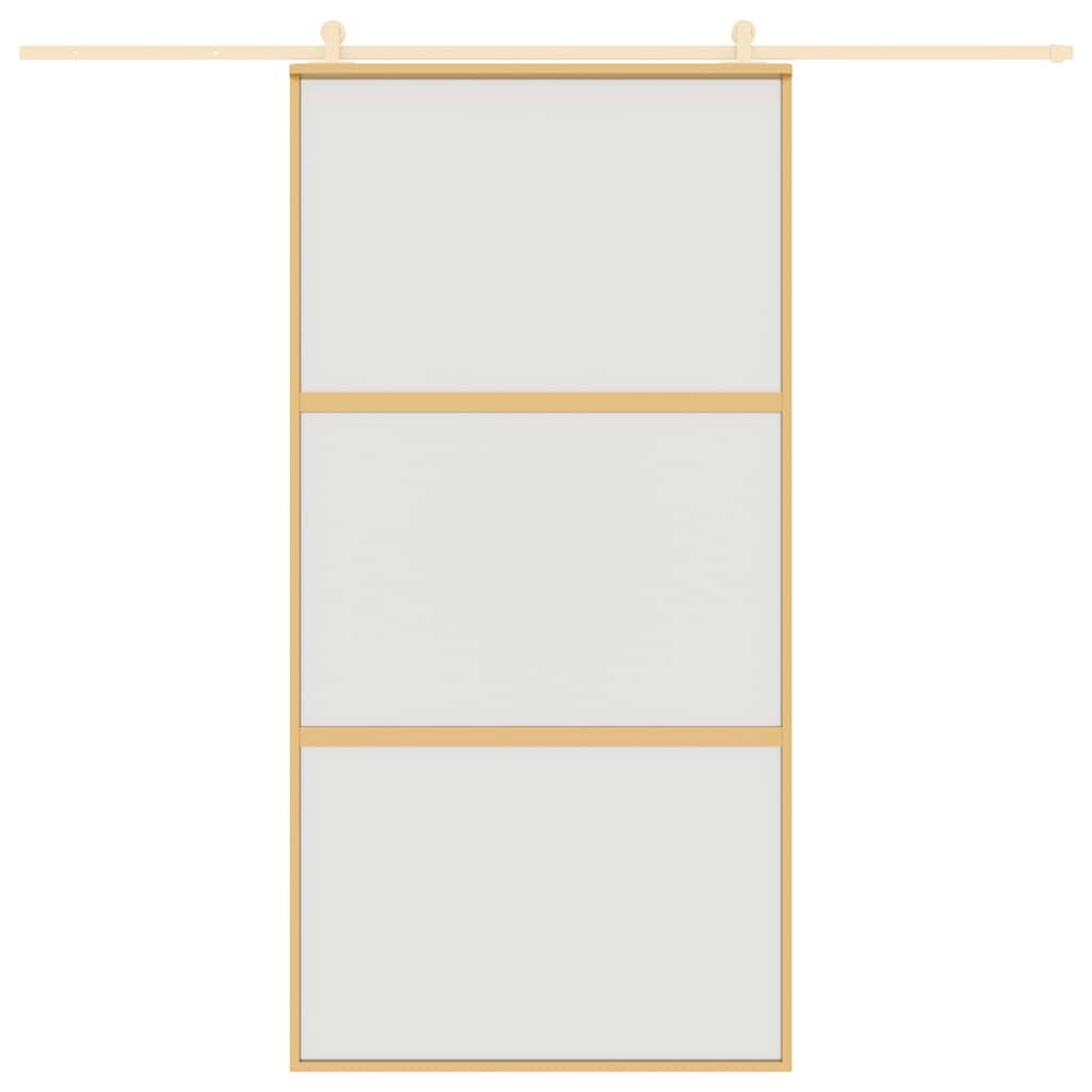Klizna vrata zlatna 102,5x205 cm matirano staklo ESG i aluminij