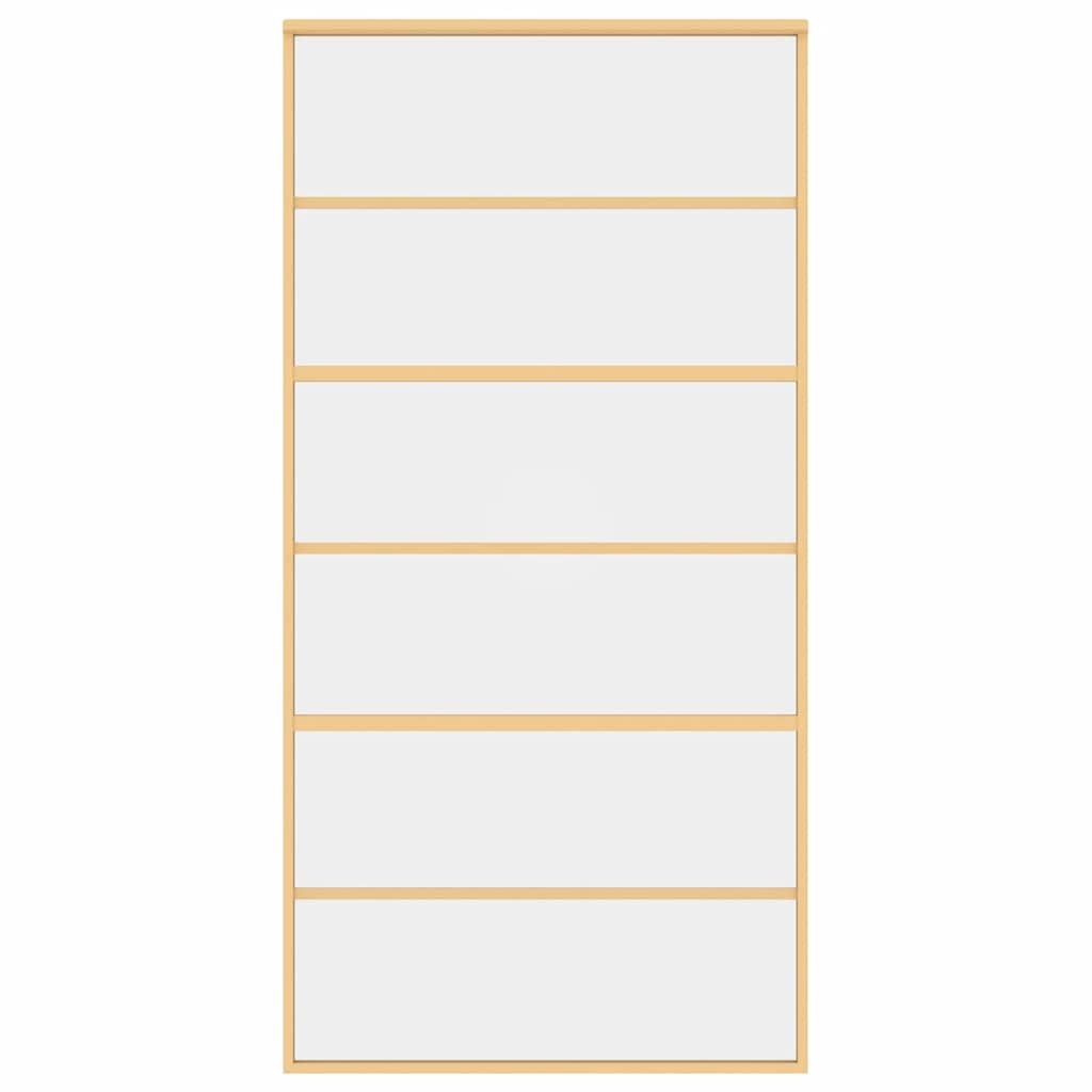 Klizna vrata zlatna 102,5x205 cm prozirno staklo ESG i aluminij