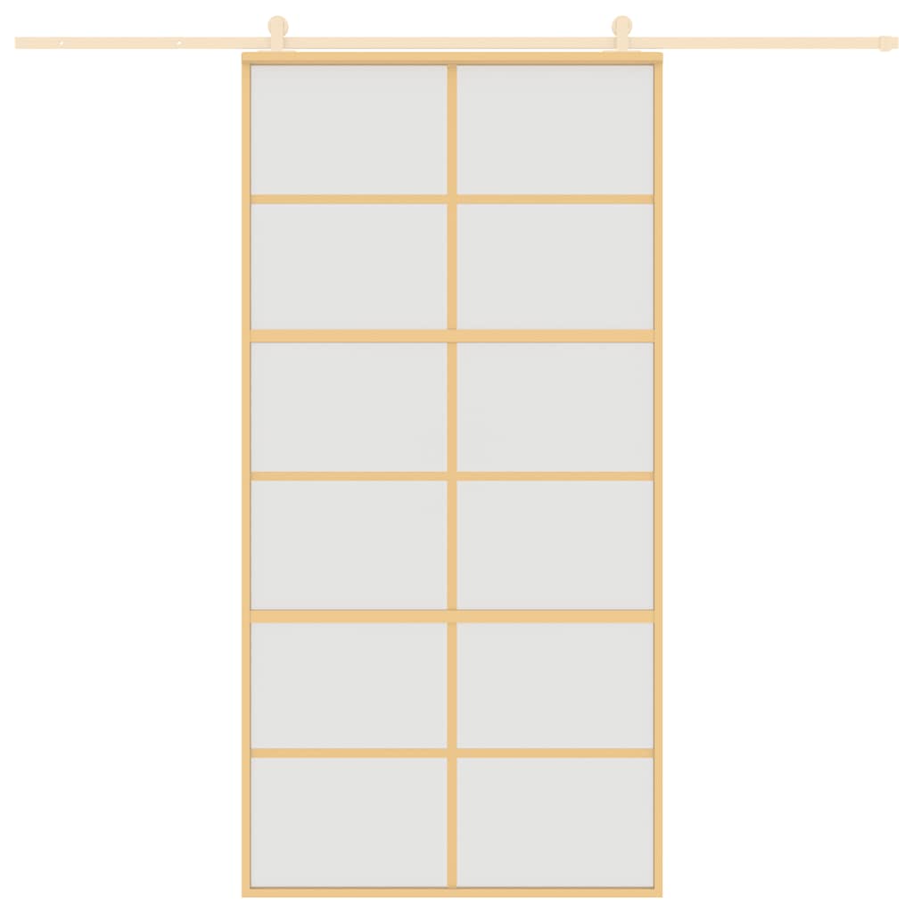 Klizna vrata zlatna 102,5x205 cm matirano staklo ESG i aluminij