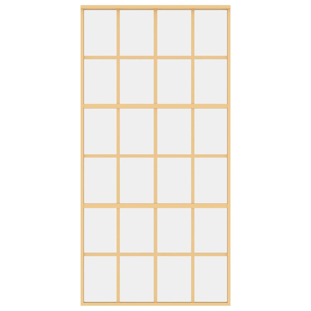 Klizna vrata zlatna 102,5x205 cm prozirno staklo ESG i aluminij