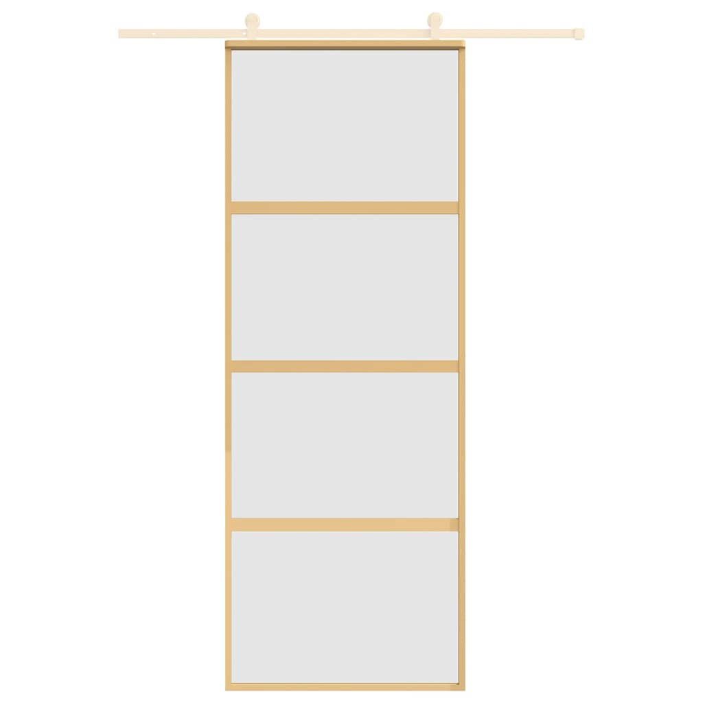 Klizna vrata zlatna 76x205 cm matirano staklo ESG i aluminij
