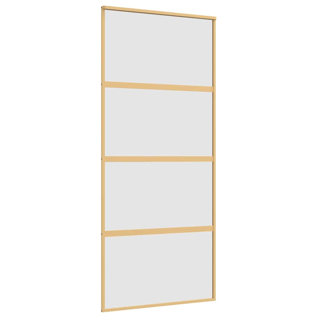 Klizna vrata zlatna 90 x 205 cm matirano staklo ESG i aluminij