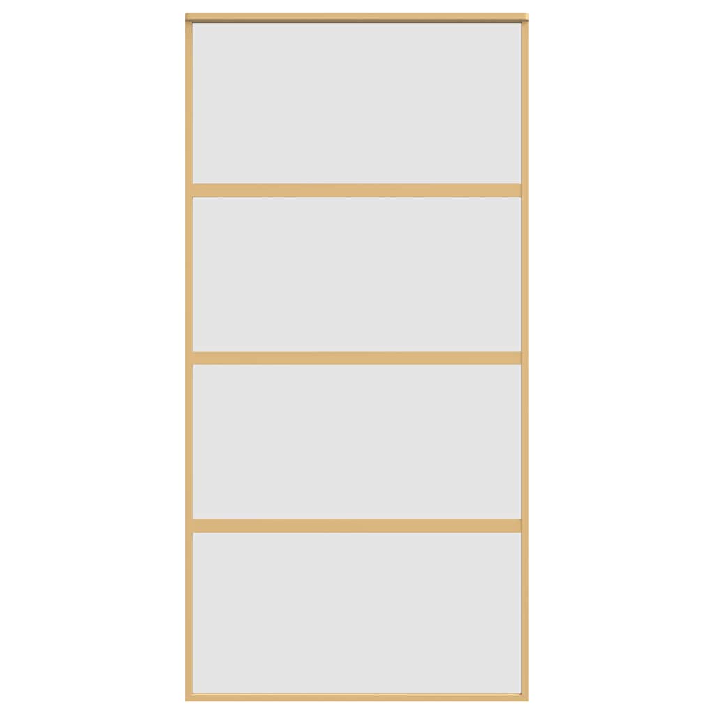 Klizna vrata zlatna 102,5x205 cm matirano staklo ESG i aluminij