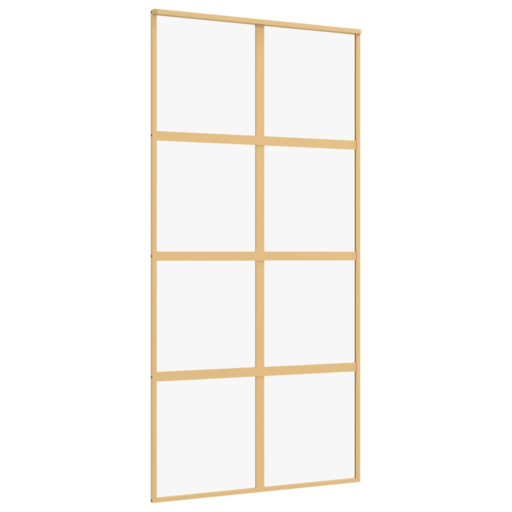Klizna vrata zlatna 102,5x205 cm prozirno staklo ESG i aluminij