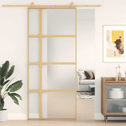 Klizna vrata zlatna 90 x 205 cm matirano staklo ESG i aluminij