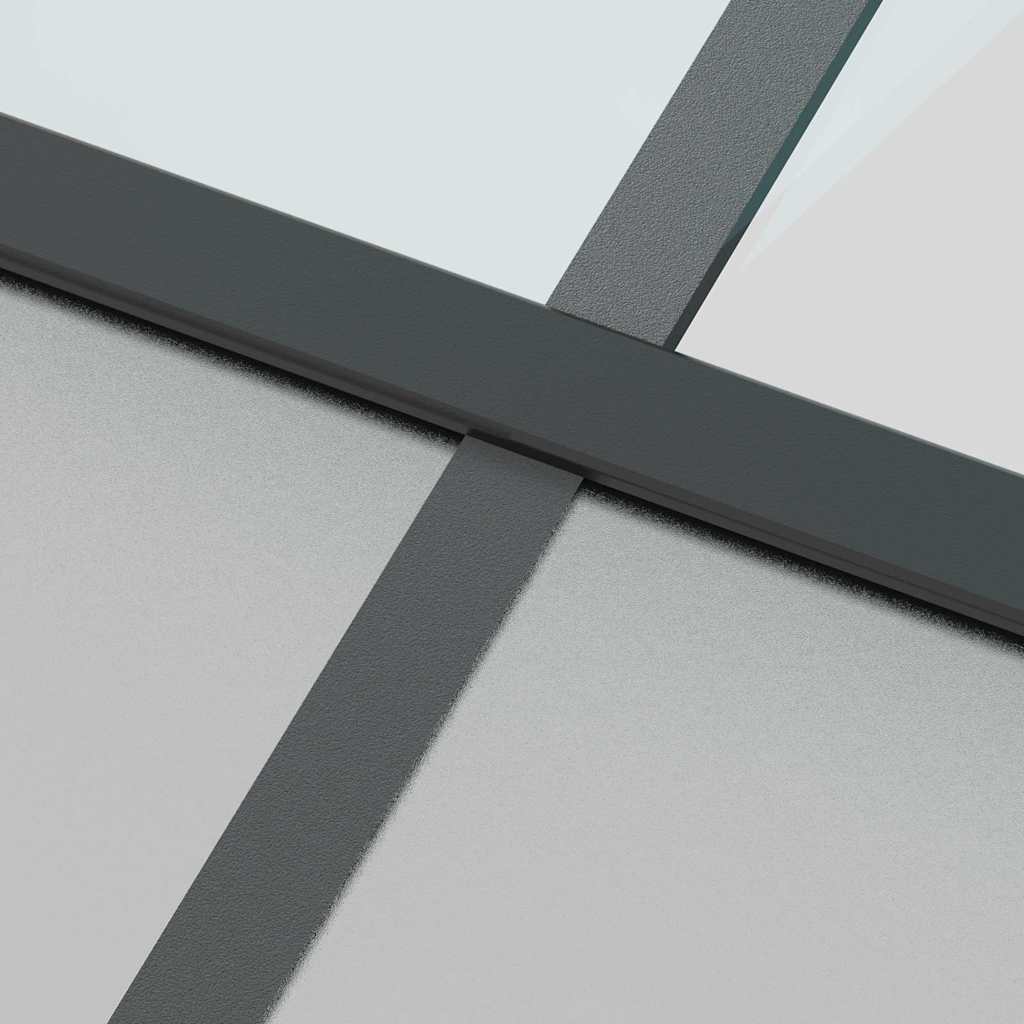 Klizna vrata crna 76x205 cm od kaljenog stakla i aluminija