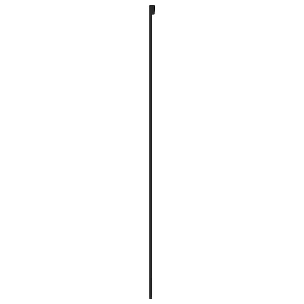 Klizna vrata crna 76x205 cm od kaljenog stakla i aluminija