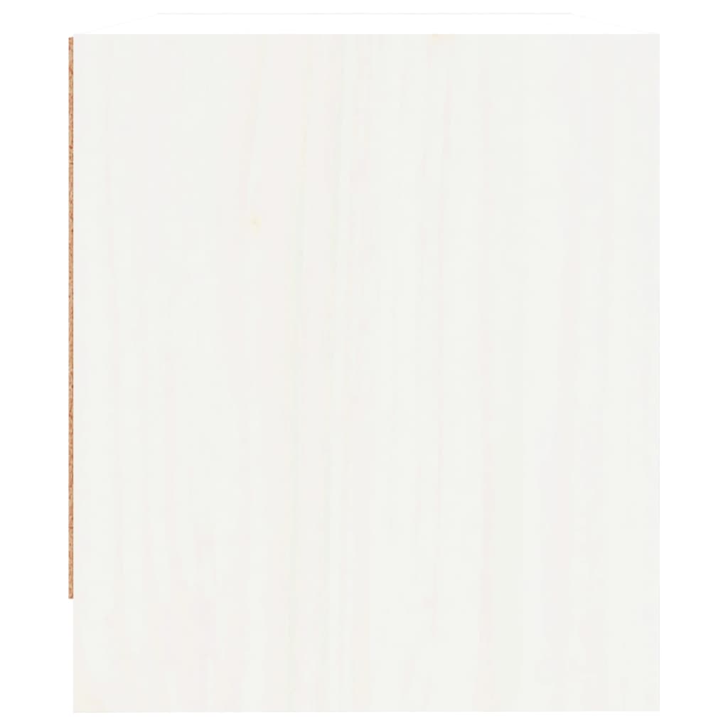 Noćni ormarići 2 kom bijeli 40x31x35,5 cm od masivne borovine