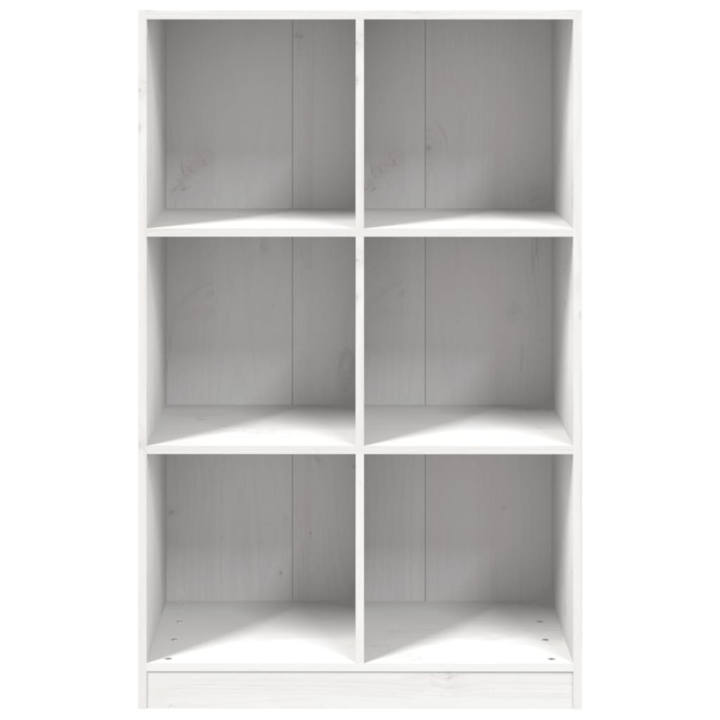 Regal za knjige bijeli 70 x 33 x 110 cm od masivne borovine