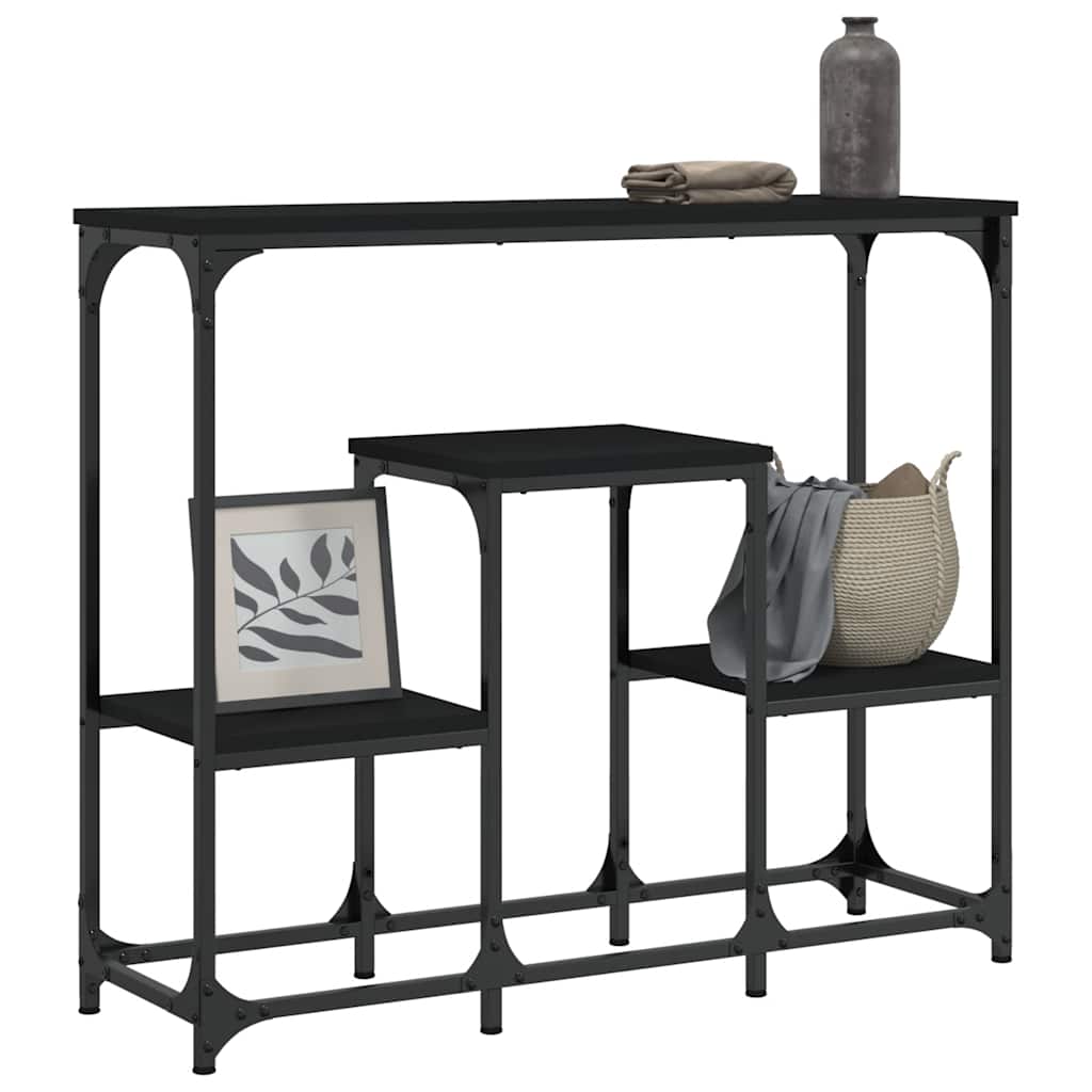 Konzolni stol crni 89,5 x 28 x 76 cm od konstruiranog drva