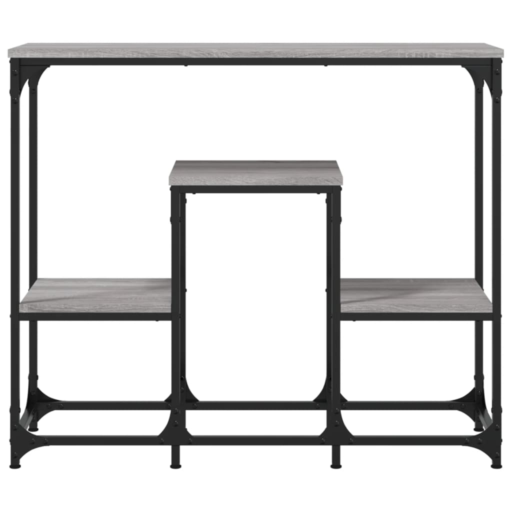 Konzolni stol siva boja hrasta 89,5x28x76 cm konstruirano drvo