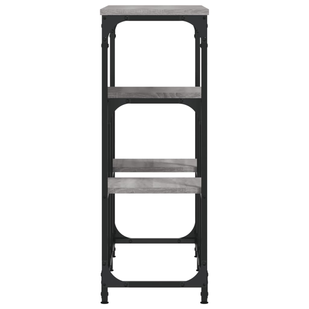 Konzolni stol siva boja hrasta 89,5x28x76 cm konstruirano drvo