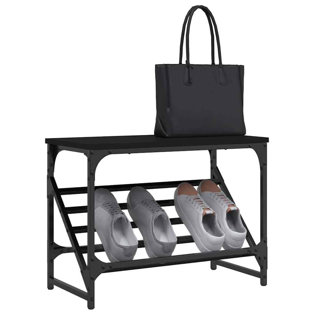 Stalak za cipele crni 60x30x45 cm od konstruiranog drva