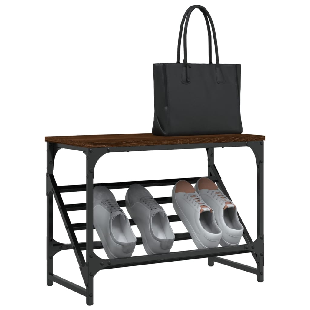 Stalak za cipele boja hrasta 60 x 30 x 45 cm konstruirano drvo