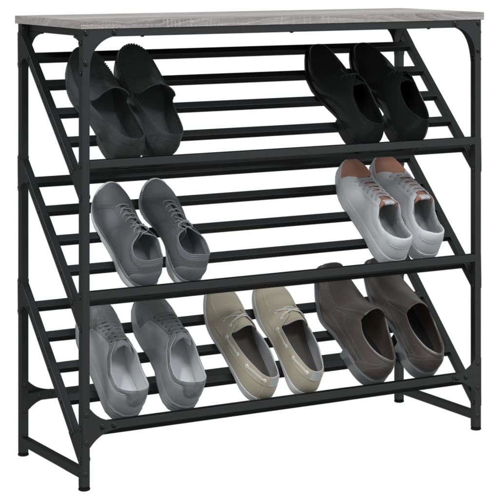Stalak za cipele boja hrasta 90x30x85 cm konstruirano drvo