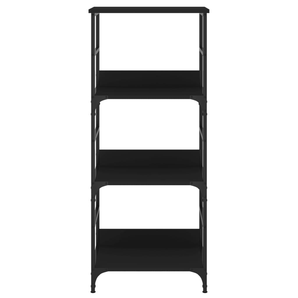 Police za knjige crne 50x33x117,5 cm konstruirano drvo