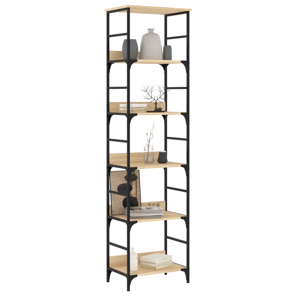 Polica za knjige Sonoma hrast 50x33x188,5 cm Konstruirano drvo