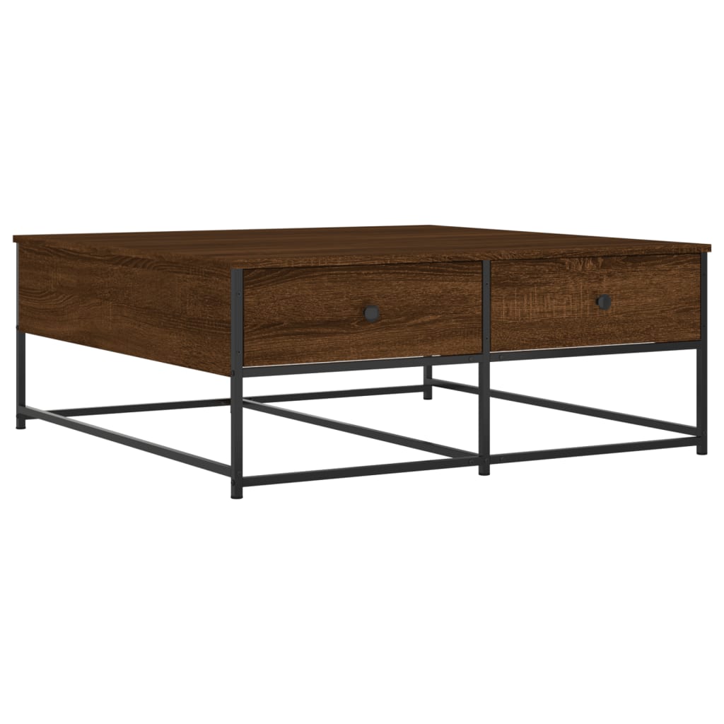 Stolić za kavu smeđa boja hrasta 100x99x40 cm konstruirano drvo