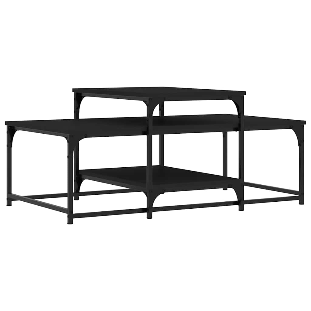 Stolić za kavu crni 102 x 60 x 45 cm konstruirano drvo