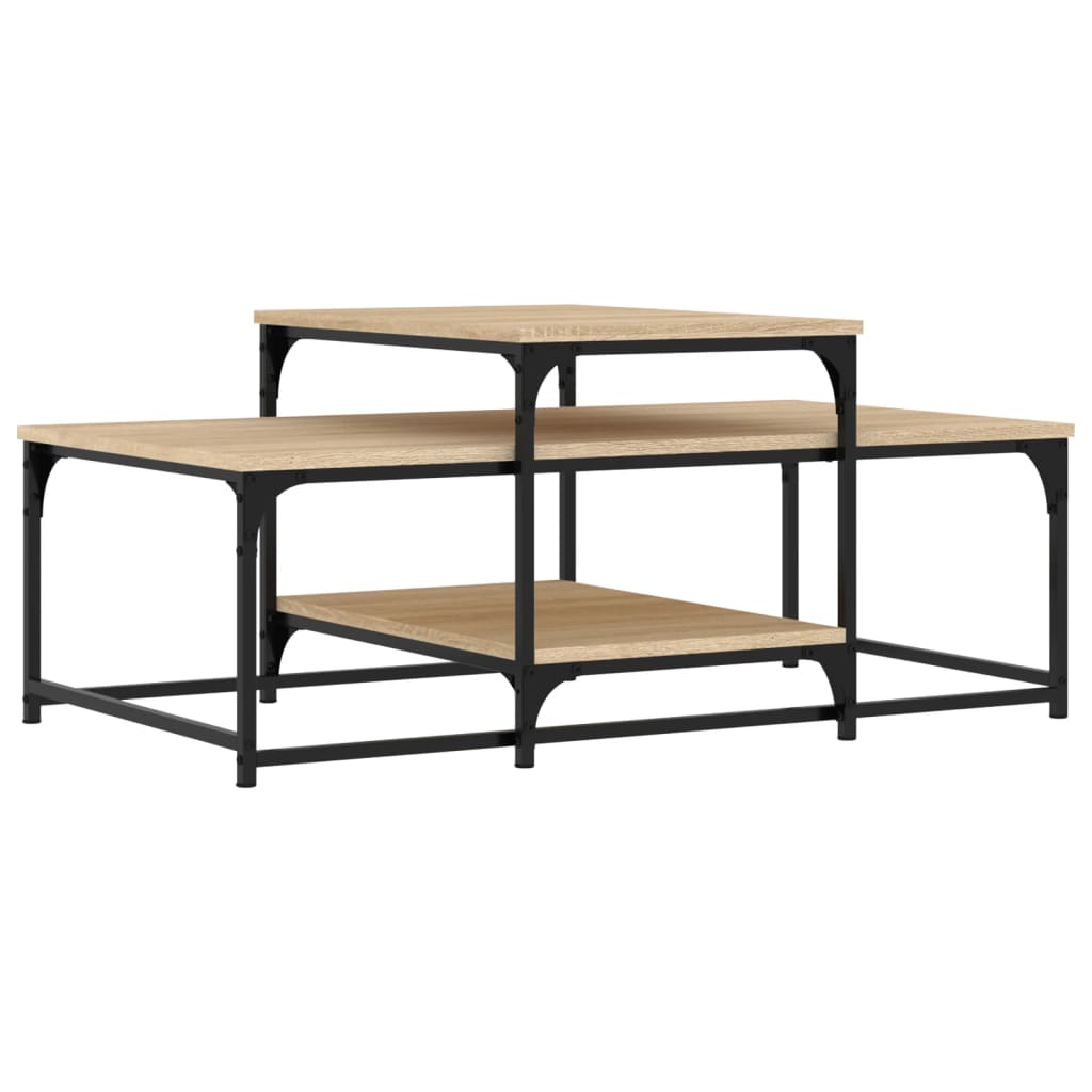Stolić za kavu boja hrasta 102x60x45 cm konstruirano drvo