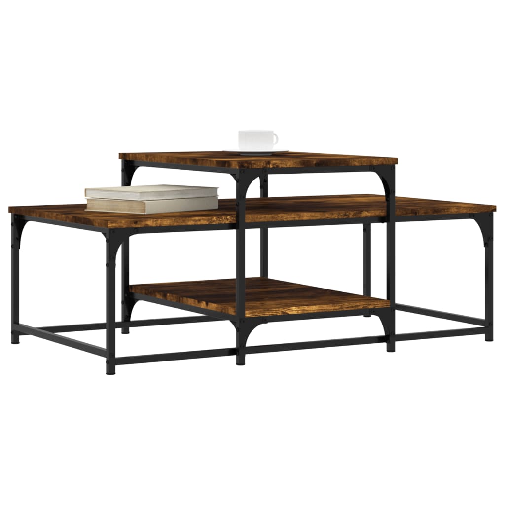 Stolić za kavu boja hrasta 102x60x45 cm konstruirano drvo